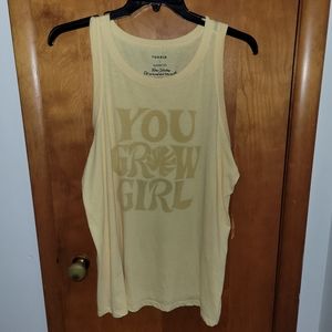 Torrid "You Grow Girl" Yellow Tank Top